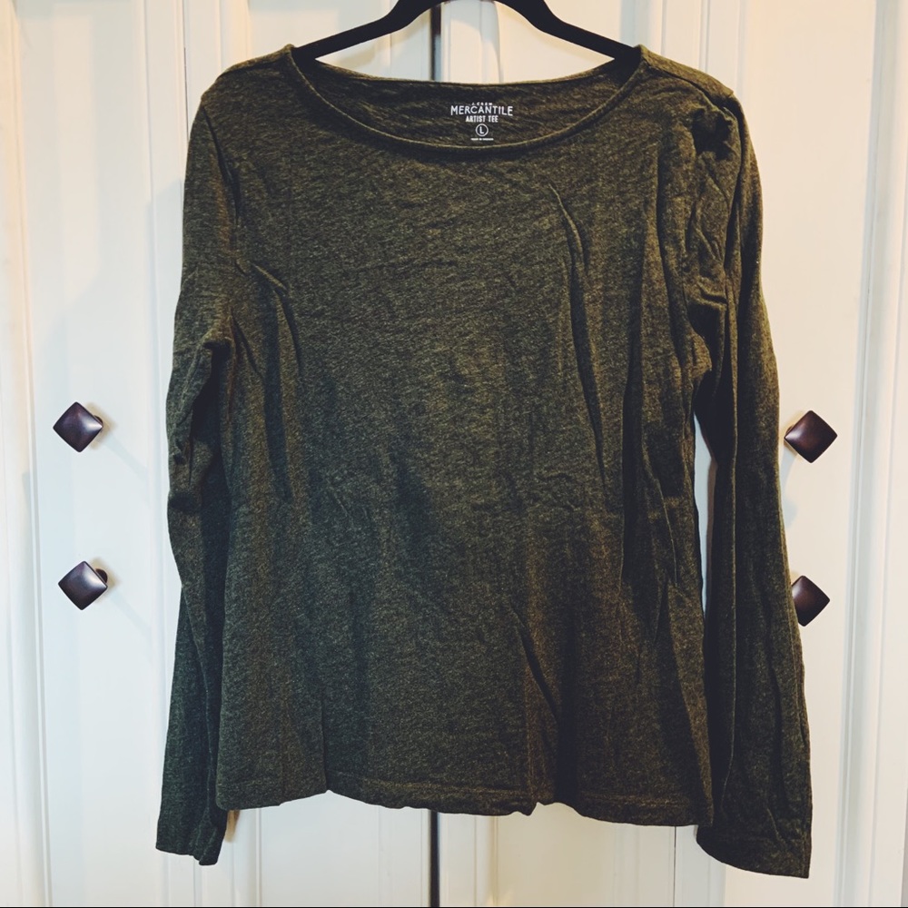 Long sleeve olive green tee
